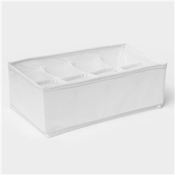 Органайзер для хранения белья LaDо́m, 8 ячеек, 28×16×10 см, белый