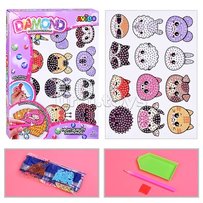 Мозаика алмазная "В мире животных" в коробке