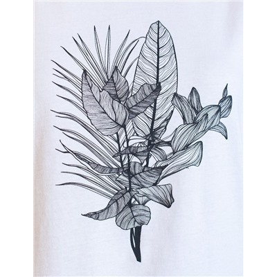 Футболка с принтом свободная из премиального 100% хлопка