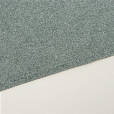 Простыня на резинке 2-спальная SL Home «Деним», 180×200+30 см, оливковая, жатый хлопок