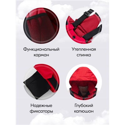 Горнолыжный костюм зимний для девочки красного цвета 9424Kr