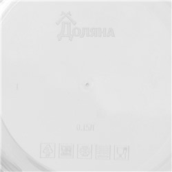 Контейнер для хранения еды Доляна, пищевой, 150 мл, прозрачный, крышка красная