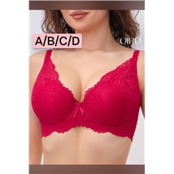 Бюстгальтер кружевной OIRO с пуш-ап ALICE 1032 (Красный)