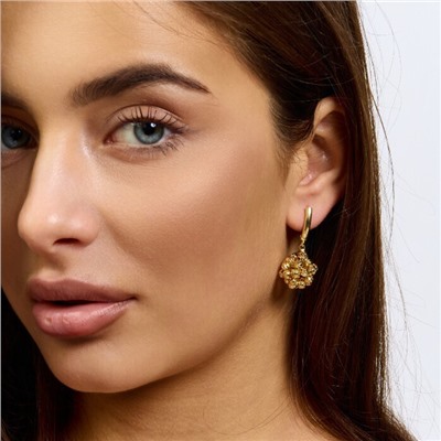 Серьги с подвеской ювелирная бижутерия Итальянское золото (покрытие желтое 14к) , арт.217.431