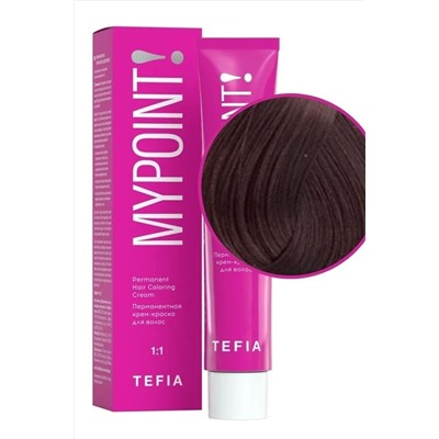 TEFIA Mypoint 7.61 Перманентная крем-краска для волос / Блондин махагоново-пепельный, 60 мл KRISTALLER, 1108814