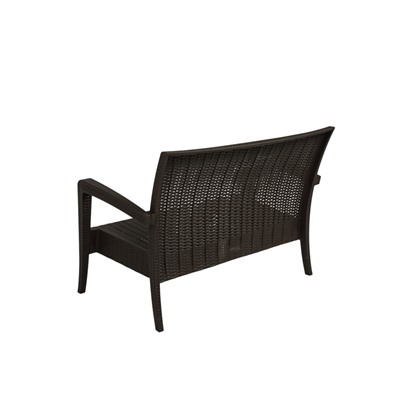 УЦЕНКА Диван RATTAN Ola Dom, 128×77×89 см, коричневый, (НЕТ ОДНОЙ ЗАГЛУШКИ)