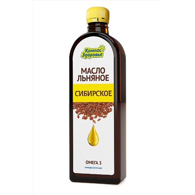 Масло льняное "Сибирское" 500мл ЭКОПРОДУКТЫ, 1175857