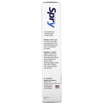 Xlear, Kid's Tooth Gel, Fluoride-Free, Natural Tropical Fruit, 5 oz (141 g)