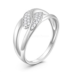 Серьги из серебра с фианитами родированные 925 пробы С-7614р200