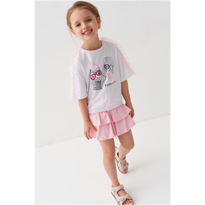 Джемпер трикотажный для девочек (футболка) PLAYTODAY, 1240022