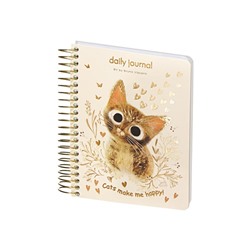 Ежедневник недатированный А6 272 стр. на спирали "КОТИКИ ПРИНОСЯТ СЧАСТЬЕ" 3-703/07 Bruno Visconti