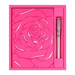 Ежедневник недатированный+ручка шариковая Escalada, А5, 120 л., Виннер розовый