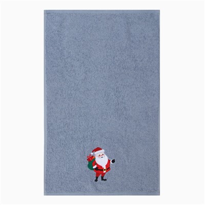 Набор в мешочке «Этель. Дедушка Мороз»: полотенце 35×60 см, тёрка 7.7×3.7×3 см