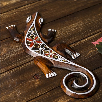 Панно «Геккон», 31×11×1 см, дерево