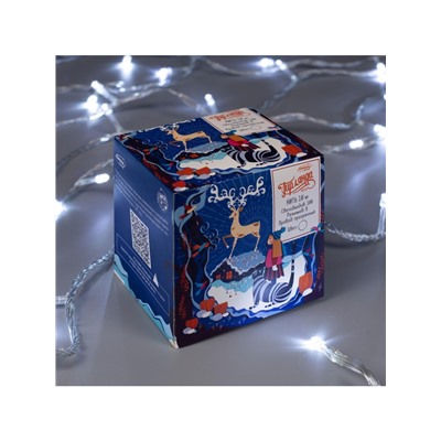 Гирлянда «Нить» 10 м, IP20, прозрачная нить, 100 LED, 8 режимов, 220 В, свечение белое