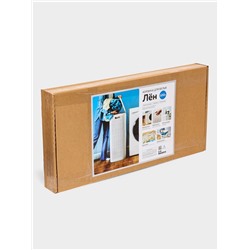 Плетёная корзина для белья с крышкой «Лён», 100 л, 43×32×80 см, белая