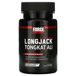 Force Factor, Longjack Tongkat Ali, эврикома длиннолистная, 500 мг, 30 капсул