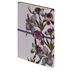 Ежедневник недатированный А5 192 стр. на резинке "FLORA. Ирисы" 3-818/01 Bruno Visconti