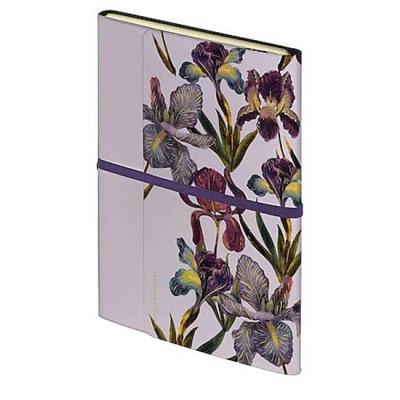 Ежедневник недатированный А5 192 стр. на резинке "FLORA. Ирисы" 3-818/01 Bruno Visconti