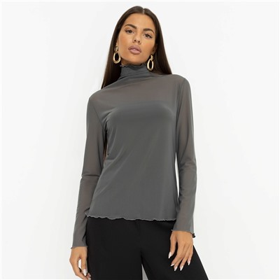 Водолазка полупрозрачная с топом, Внешнее великолепие (gray 2 в 1)