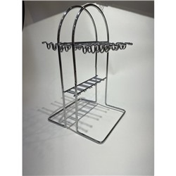 УЦЕНКА Набор столовых приборов из нержавеющей стали, «Водопад», 24 предмета, на подставке, цвет серебряный