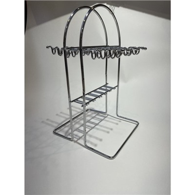 УЦЕНКА Набор столовых приборов из нержавеющей стали, «Водопад», 24 предмета, на подставке, цвет серебряный