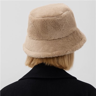 Панама зимняя женская MINAKU, размер one size 52-58, цвет песочный