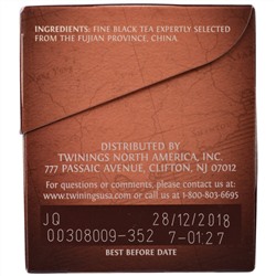 Twinings, "Лапсанг Сушонг", 100% чистый черный чай, 20 чайных пакетиков по 1,41 унции (40 г)