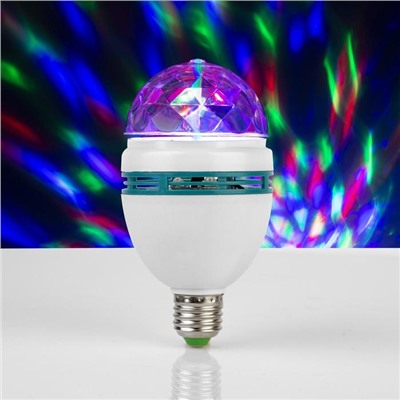 Лампа «Диско-шар», 8 см, Е27, свечение RGB