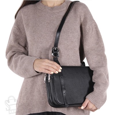 Сумка женская кожаная 3618VG black Vitelli Grassi