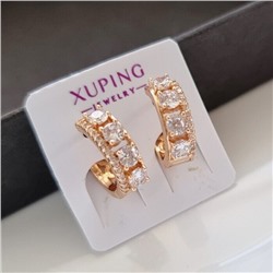 Серьги коллекция "Xuping" покрытие позолота, вставка: фианиты,10802, арт.001.240
