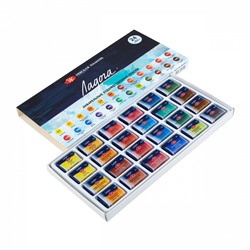 Акварель художественная в кюветах, 24 цвета × 2.5 мл, ЗХК «Ладога»