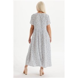 Платье штапель  5915/101/Белый, голубой