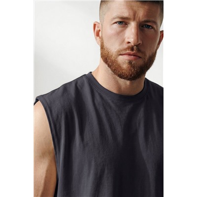 Мужская футболка оверсайз без рукавов Happyfox