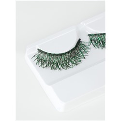 Ресницы накладные «Сияй», с блёстками, 14 мм, без клея, зелёные