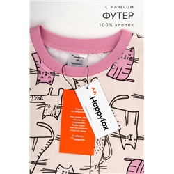 Пижама из футера с начесом для девочки Happyfox