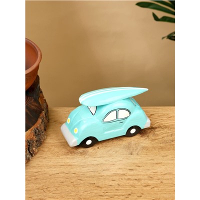 Сувенир «Машинка с серфом», 13×5×7 см, дерево, бирюзовый