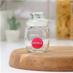 Банка для сыпучих Доляна «Овал», 190 мл, 10×6.5 см, стекло, прозрачная