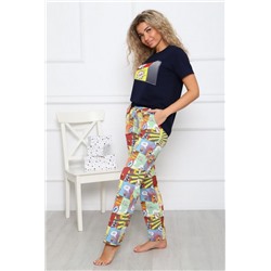 Пижама 57126 (Темно-синий)