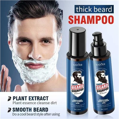 SADOER Шампунь для ухода за бородой Thick Beard Shampoo, 120мл.