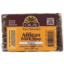 Okay Pure Naturals, African Black Soap, Original, 5.5 oz (156 g)