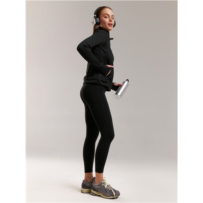 Рашгард на молнии с длинным рукавом женский Resport, размер 42, чёрный