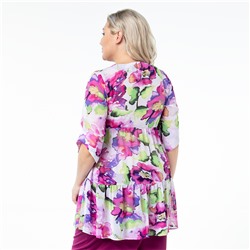 Блуза, шифоновое полотно, молочный