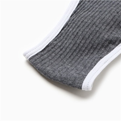 Комплект нижнего белья женский (топ, трусы) Collorista, тёмно-серый, размер 46-48