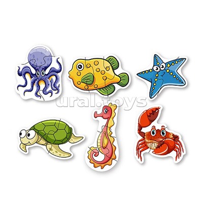 Пазл "В мире океана" (6 картинок)