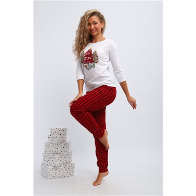 Пижама женская П162 Нарядные Ёлочки