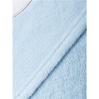 Махровое полотенце с уголком «Крошка Я. Мишка», 75×75 см, хлопок 100%, голубое