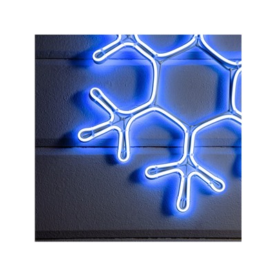 Неоновая фигура «Снежинка», 40 см, 360 LED, 220 В, свечение синее