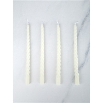 Свеча стержень 4 штуки 25 см арома / G-300 /уп 144/ белая