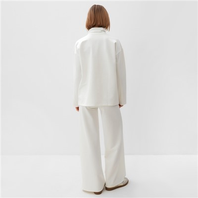 Костюм женский (джемпер, брюки) MINAKU: Casual Collection, размер 50, цвет экрю